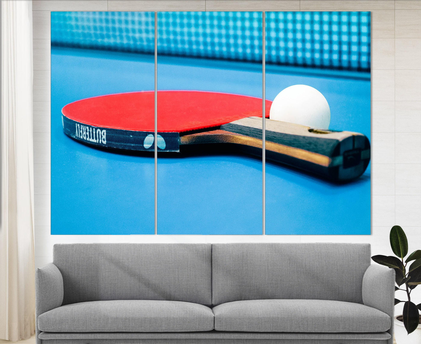 Table Tennis Wall Art - Ping Pong Canvas Poster | Tennis Player Gift, Coach Decor