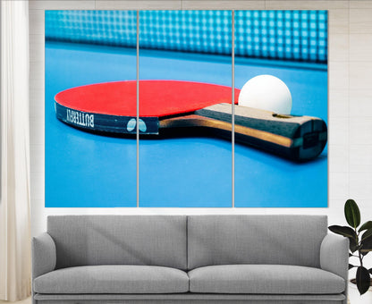 Table Tennis Wall Art - Ping Pong Canvas Poster | Tennis Player Gift, Coach Decor