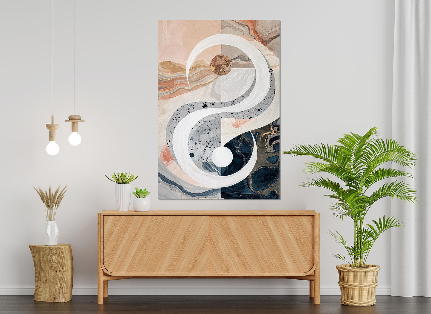 Abstract Modern Canvas Print – Minimalist Wall Art | Framed & Ready to Hang