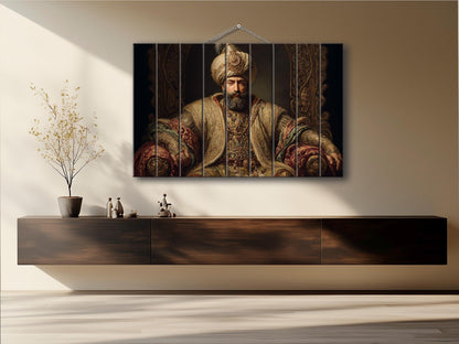 Suleiman Magnificent Ottoman Throne Print on Wood
