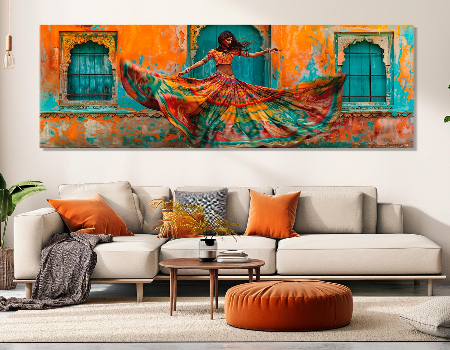 Indian Woman Canvas Print – Large Rajasthan Wall Art | Framed Cotton Gallery Canvas