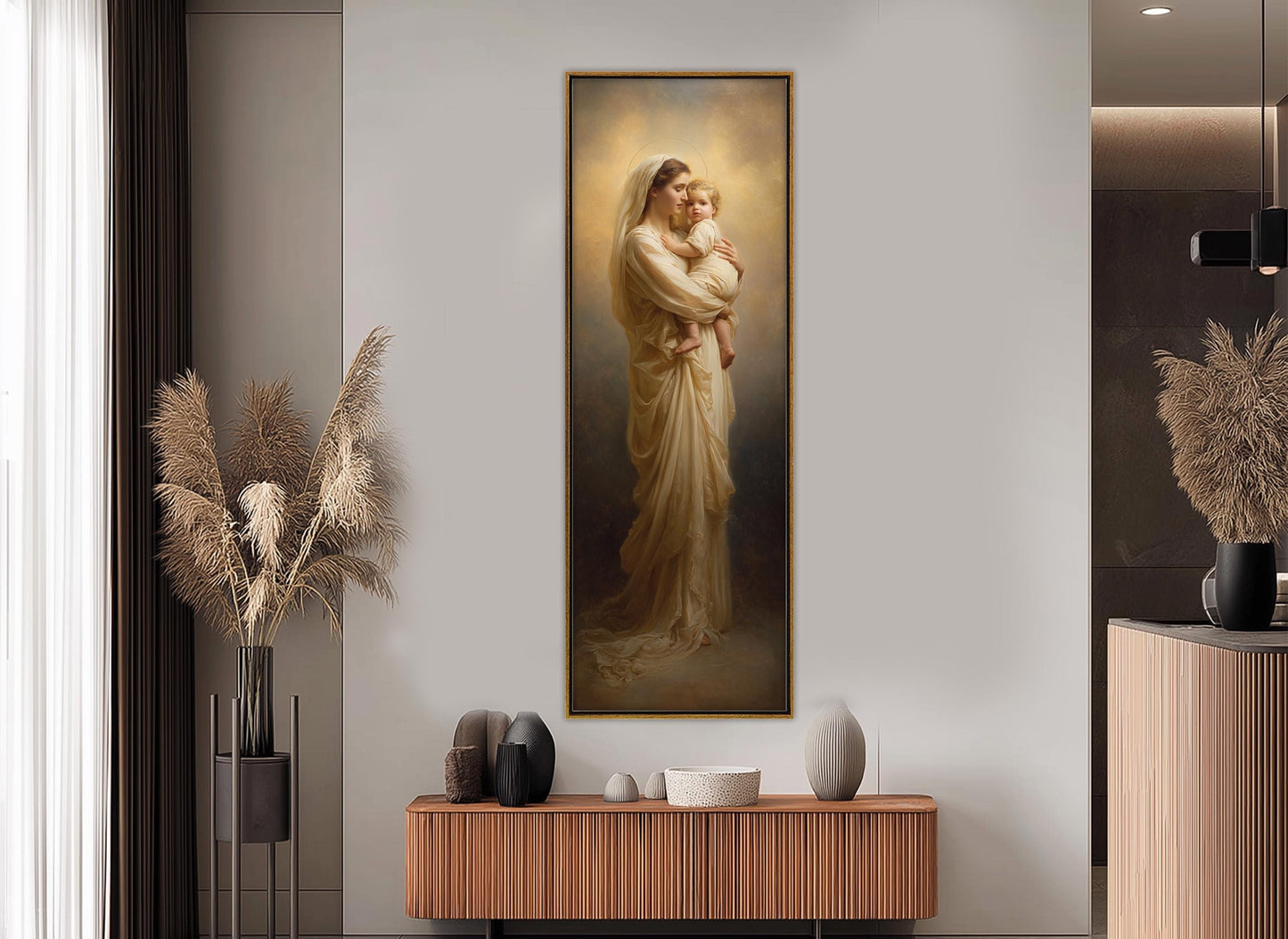 Mother and Child Print | Sacred Canvas Print with Gallery Style Frame | Ready to Hang Artwork