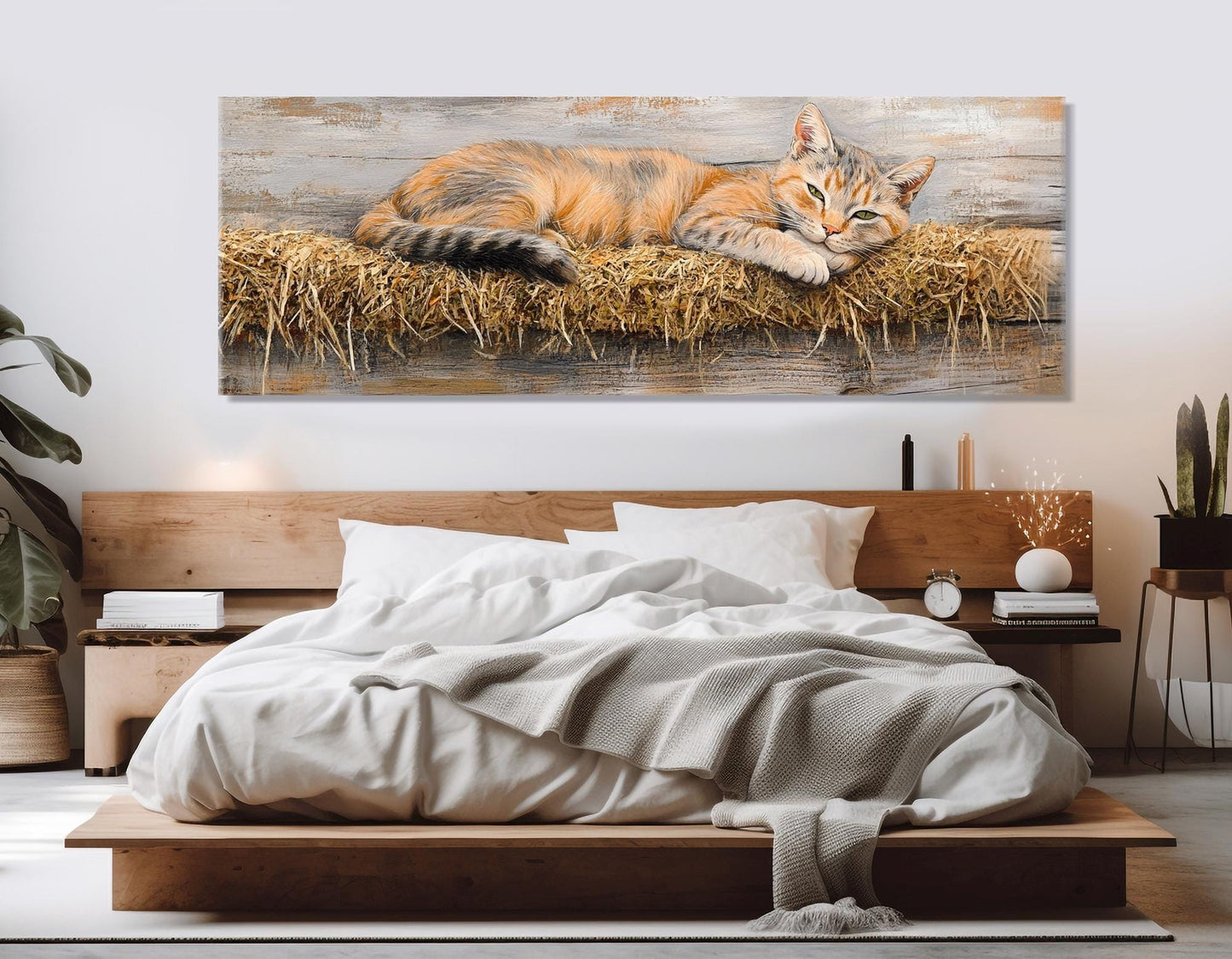 Farm Cat Canvas Print - Red Cat Wall Art | Rustic Cabin Decor | Ready to Hang