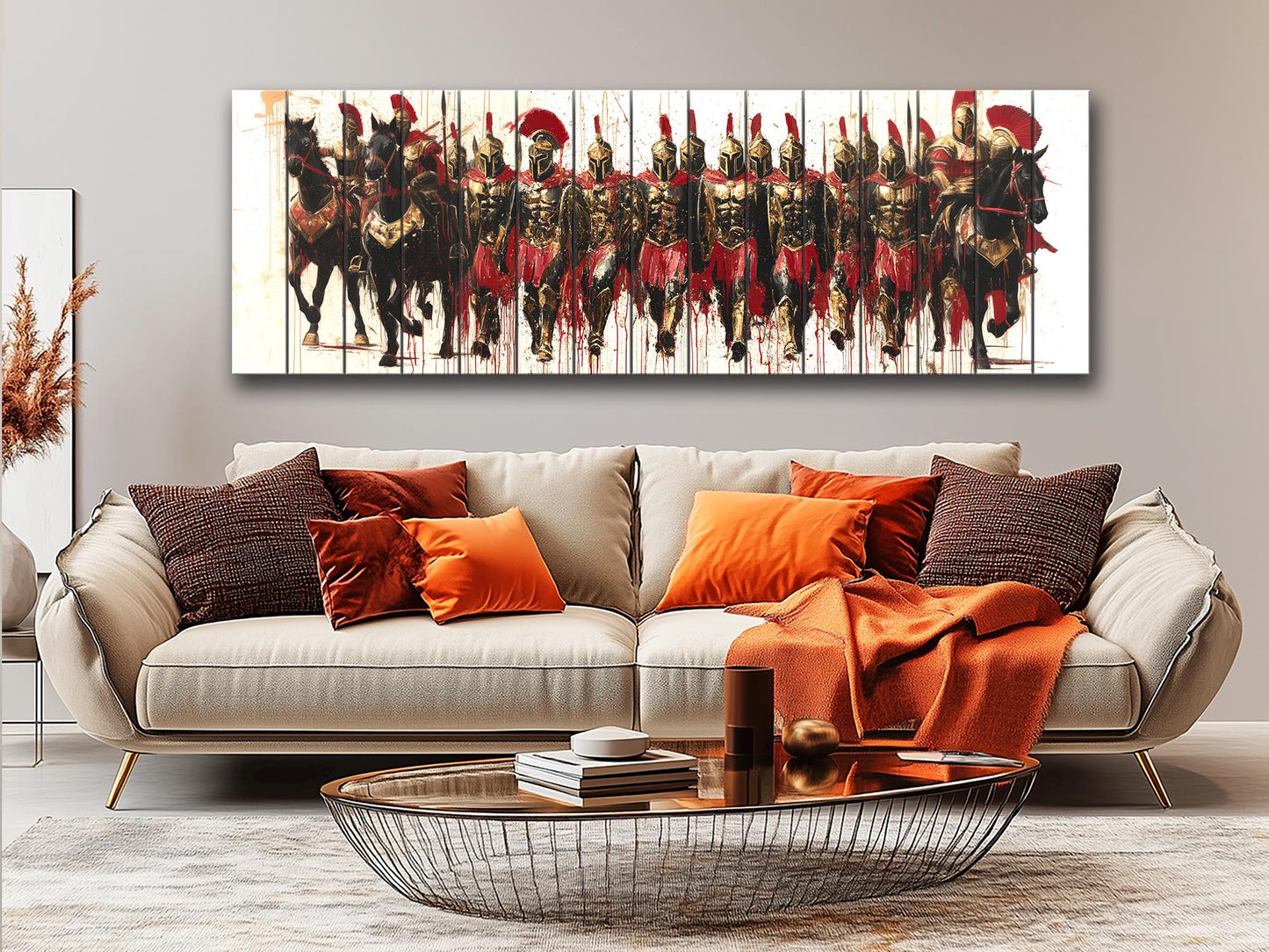 King Leonidas Spartan Warriors Print on Wood