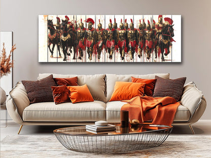 King Leonidas Spartan Warriors Print on Wood