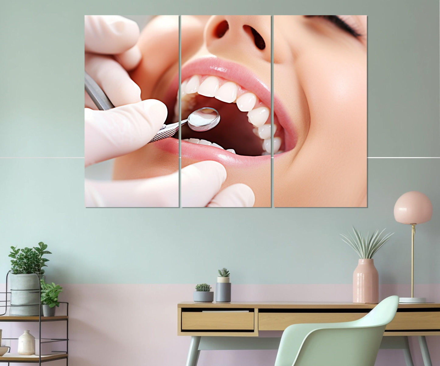 Dentist Wall Art – Framed Canvas Print | Smile Canvas Art | Gift for Dentist