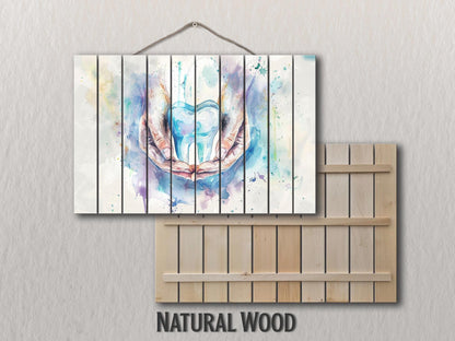 Dentistry Wall Art Printed on Natural Wood, Dentist Gift, Tooth Print, Dentist Office Decor, Stomatology Wall Art, Wood Wall Art