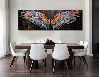 Angel Wings Canvas Print - Colorful Wall Art | Framed & Ready to Hang
