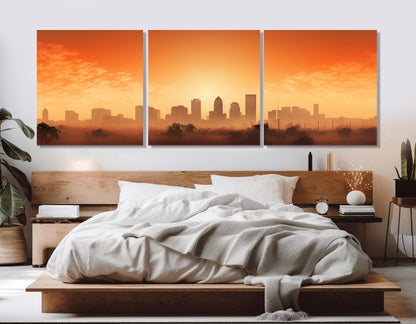 Fort Worth Canvas Print – Large Abstract Wall Art | Ready to Hang Cotton Canvas