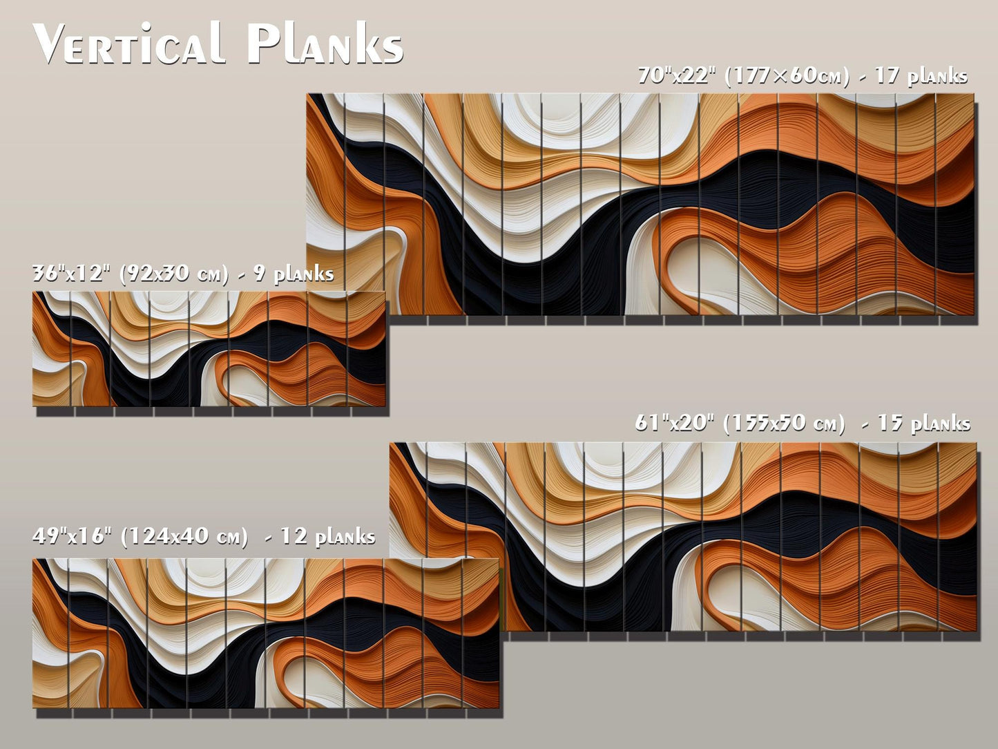 Abstract Art Print | Natural Wood Wall Art With Unique Wood Grain & Fade Resistant Colors
