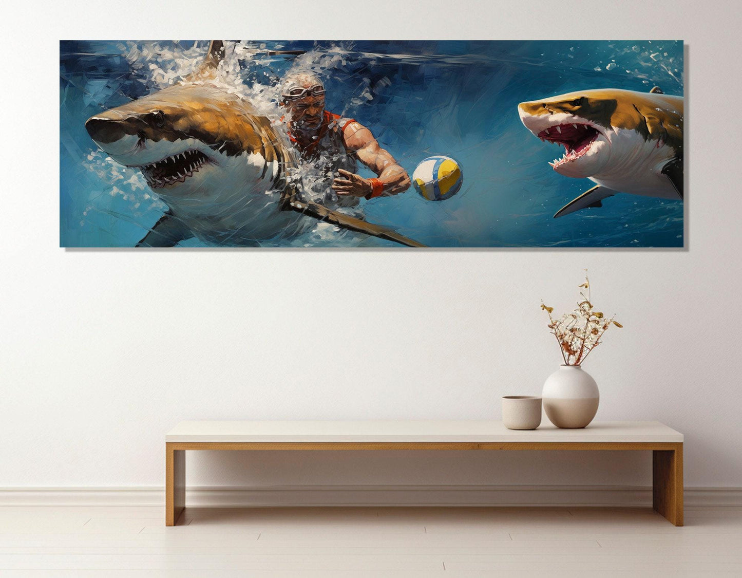 Water Polo Canvas Print – Large Framed Gallery Wrapped Canvas Ready to Hang