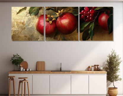 Pomegranate Canvas Art – Large Kitchen Wall Art | Ready to Hang Cotton Print