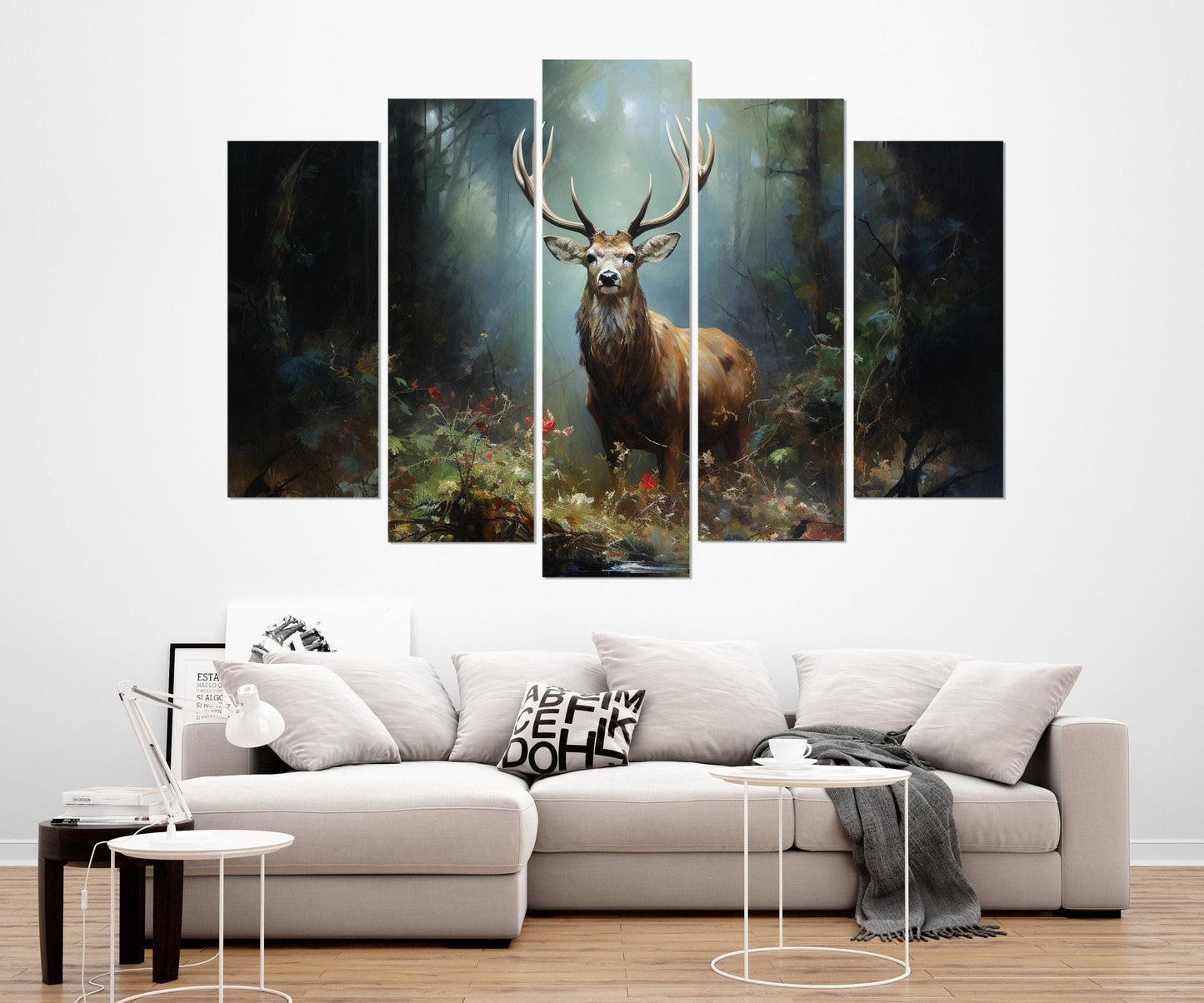 Deer Forest Canvas Print – Wildlife Wall Art | Framed Cotton Canvas Ready to Hang