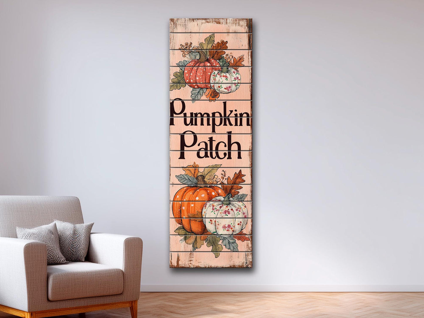 Pumpkin Patch Sign – Rustic Wood Art | Farmhouse Autumn Wall Decor, Cozy Fall Home