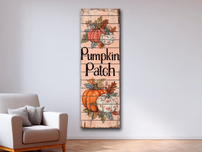 Pumpkin Patch Sign – Rustic Wood Art | Farmhouse Autumn Wall Decor, Cozy Fall Home