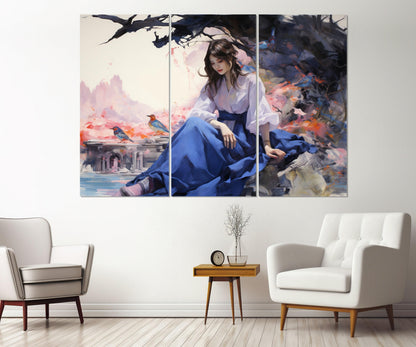 Asian Woman Canvas Print – Japanese Wall Art | Framed & Ready To Hang