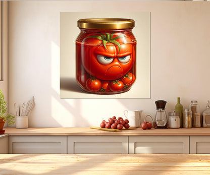 Pickled Tomato Canvas - Framed Kitchen Wall Decor | Ready to Hang Cotton Print