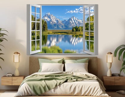 Grand Teton Canvas Print – Ready to Hang Cotton Canvas with Floating Frame | Wyoming Wall Art