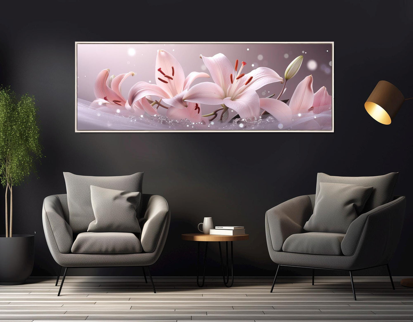 Pink Lily Canvas Print - Floral Wall Decor | Gallery Wrapped Cotton Canvas Art