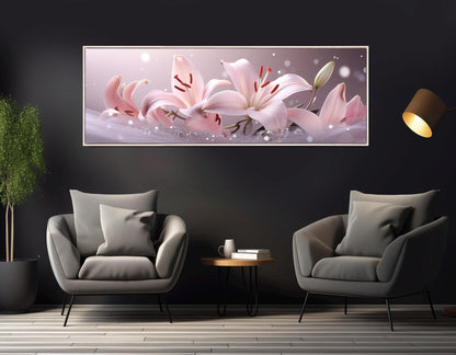 Pink Lily Canvas Print - Floral Wall Decor | Gallery Wrapped Cotton Canvas Art