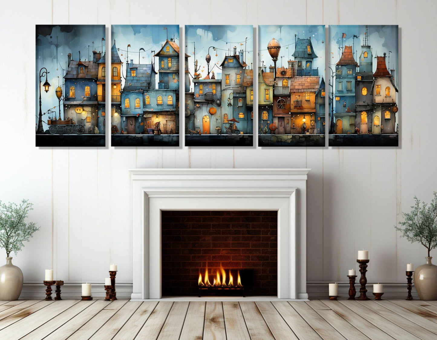 Van Gogh Canvas Print – High Quality City Houses Canvas Wall Art, Ready to Hang
