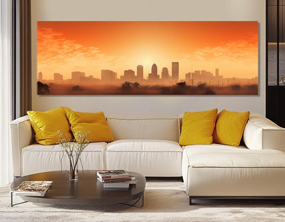 Fort Worth Canvas Print – Large Abstract Wall Art | Ready to Hang Cotton Canvas