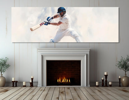 Cricket Wall Art – Impressionist Cricket Canvas Print | Framed Floating Frame Ready to Hang