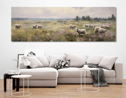 Sheep in Meadow Canvas – Anton Mauve Painting | Framed Canvas Print, Ready to Hang