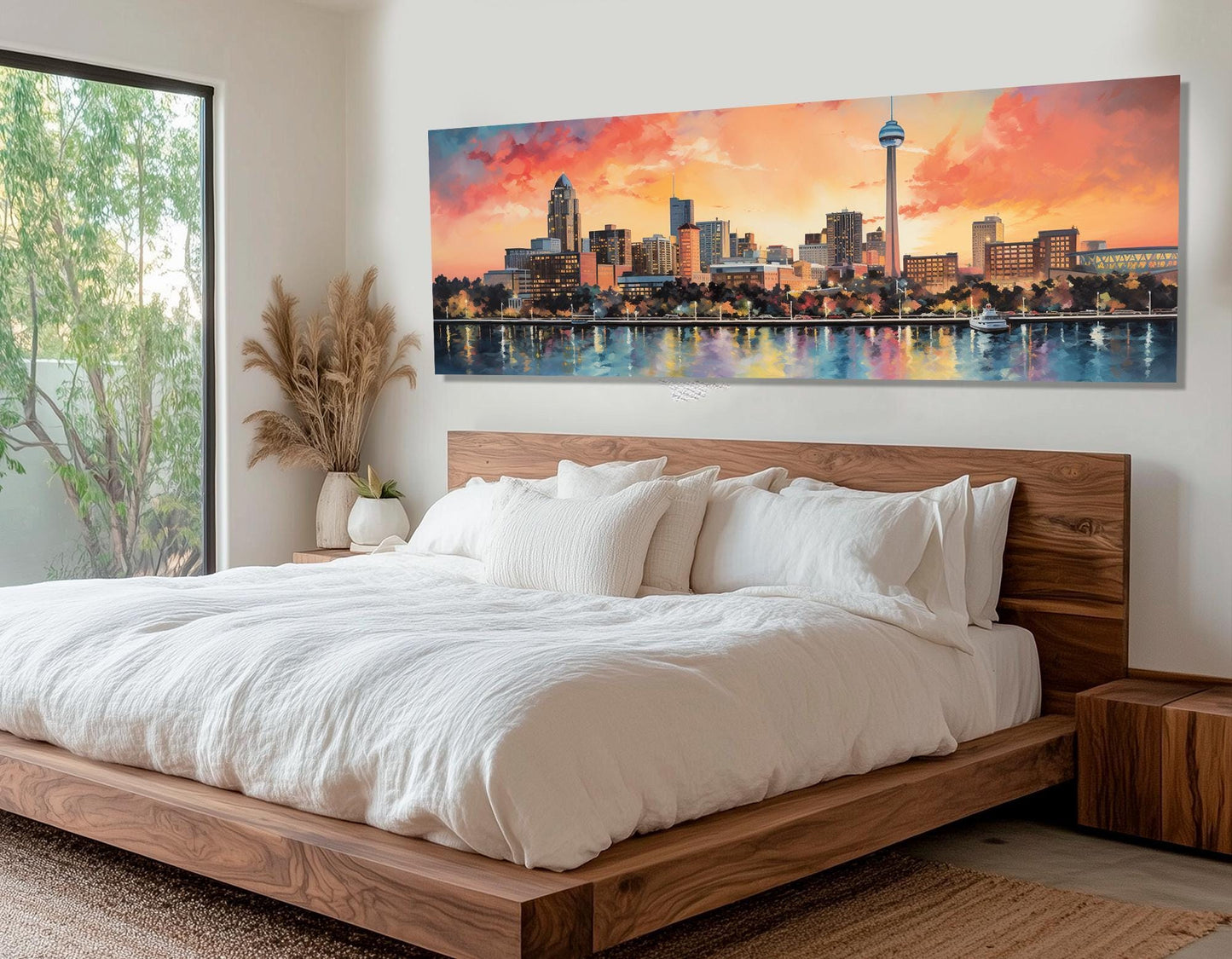 San Antonio Canvas Print - Abstract City Skyline Art | Framed Ready to Hang