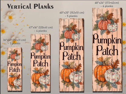 Pumpkin Patch Sign – Rustic Wood Art | Farmhouse Autumn Wall Decor, Cozy Fall Home