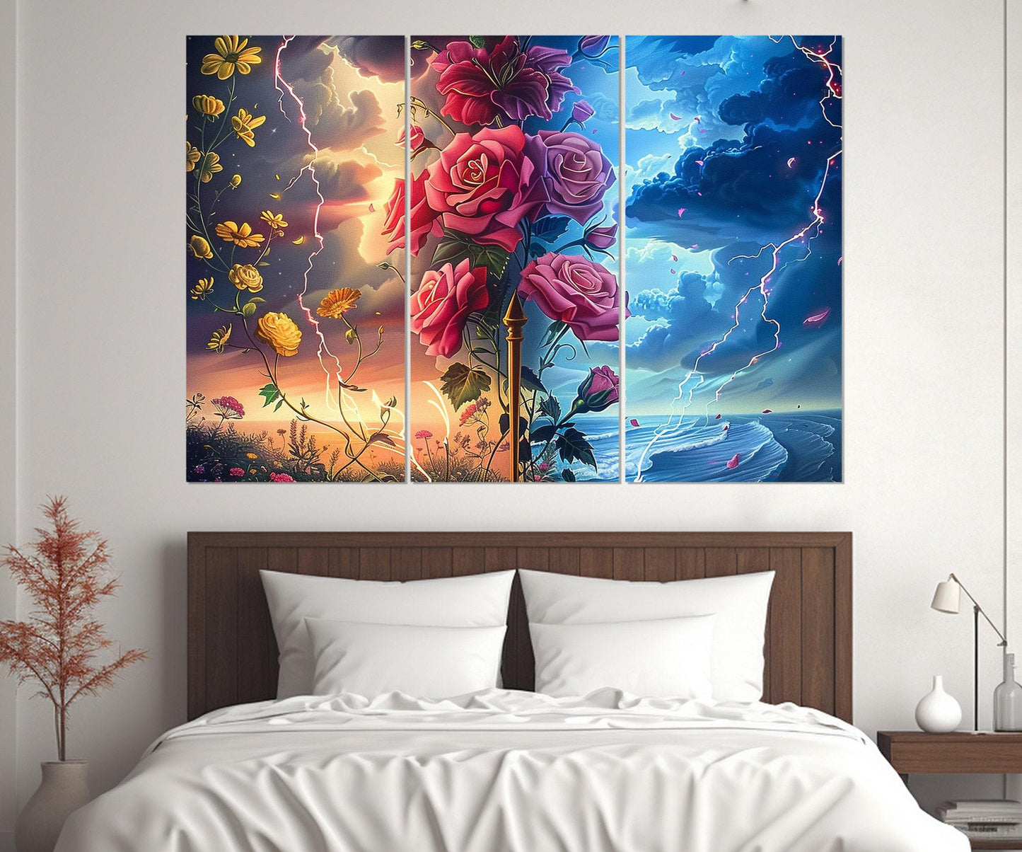 Abstract Rose Canvas Print – Floral Wall Art | Framed Gallery Wrapped Cotton Canvas