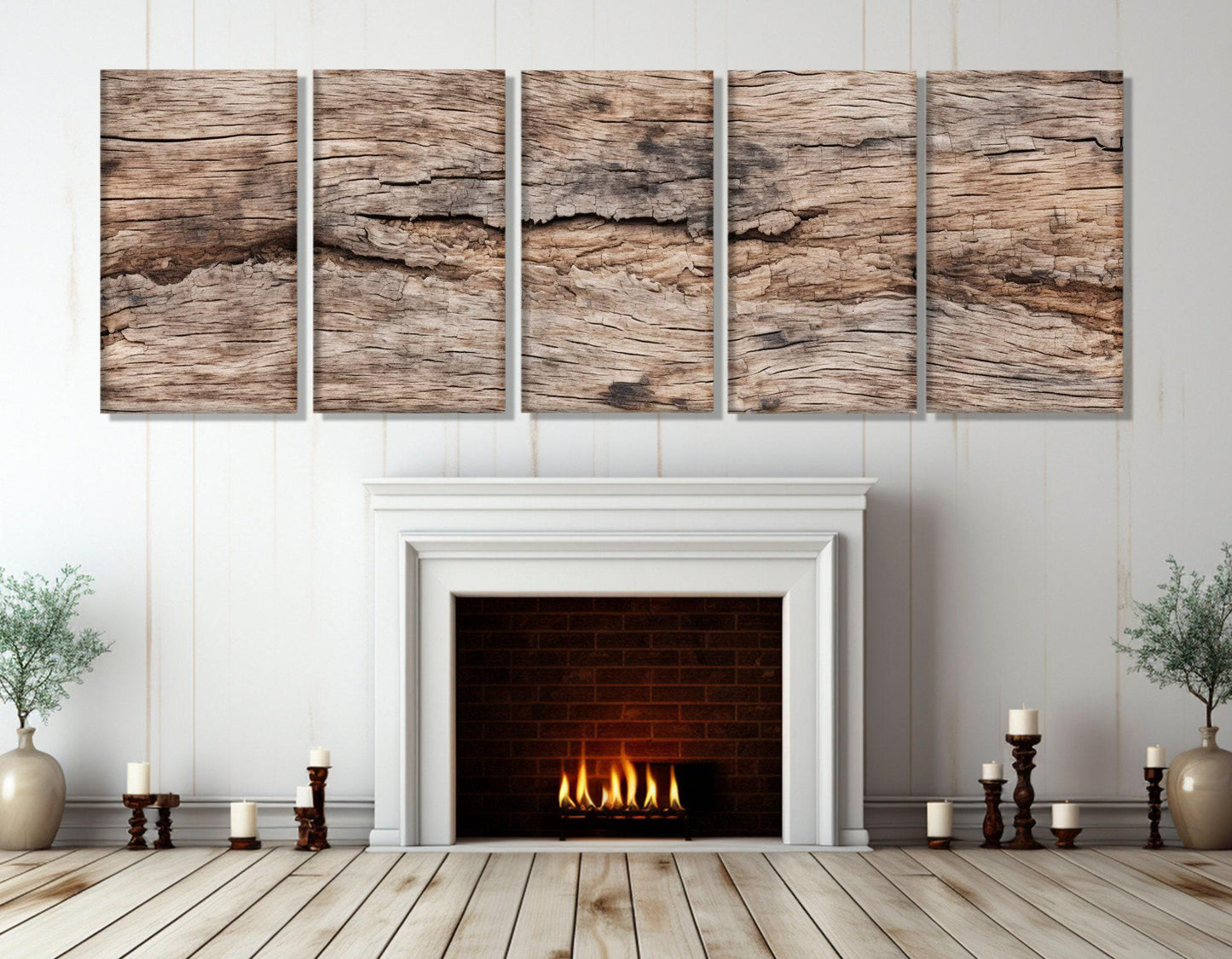 Wood Texture Canvas Print – Modern Wall Art | Soft Tone Wooden Wall Decor, Ready to Hang