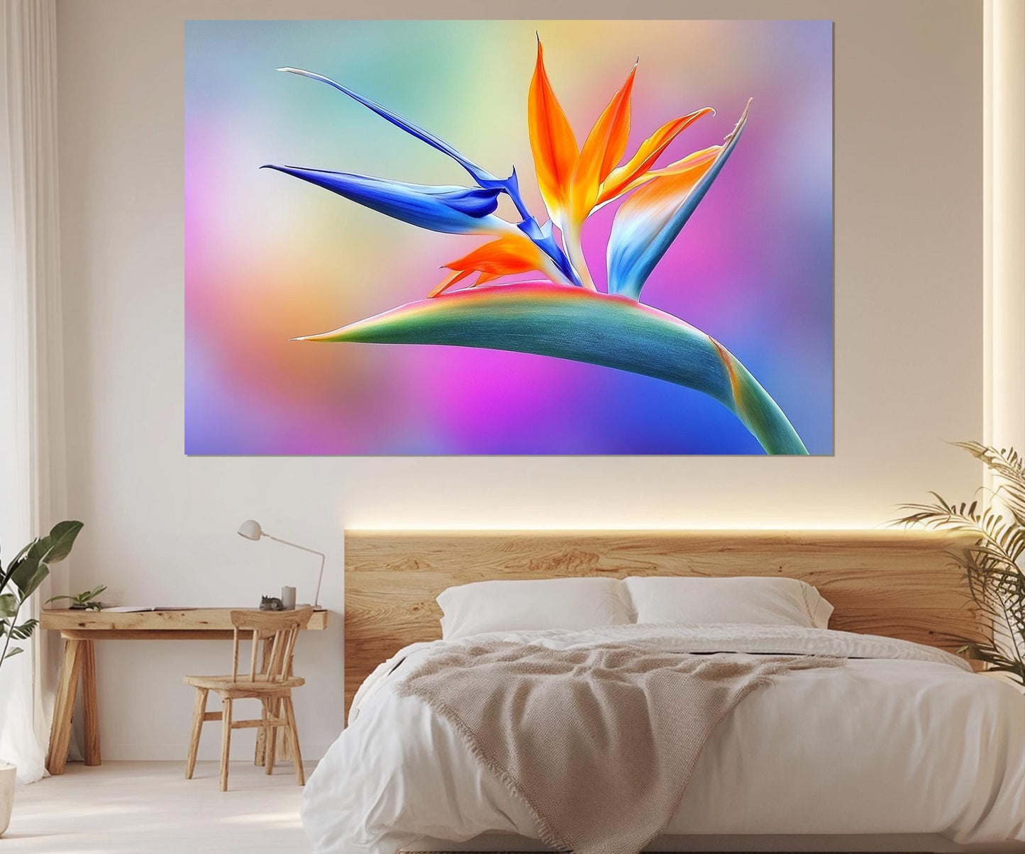 Bird of Paradise Canvas Print - Colorful Floral Wall Art | Framed & Ready to Hang