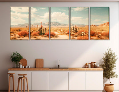 Desert Canvas Print – Large Sonoran Desert Art | Framed Canvas Wall Art Ready to Hang