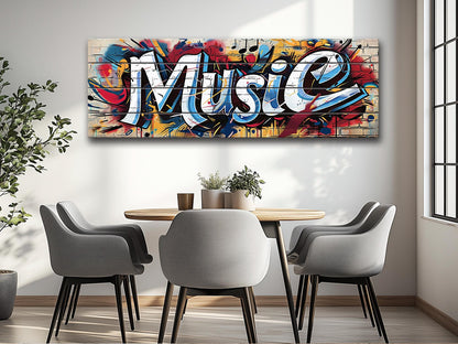 Graffiti Wood Art – Colorful Urban Wall Decor | Natural Wood Print, Ready to Hang