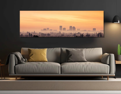Fresno Canvas Print – Abstract Fresno Skyline Painting | Framed & Ready to Hang