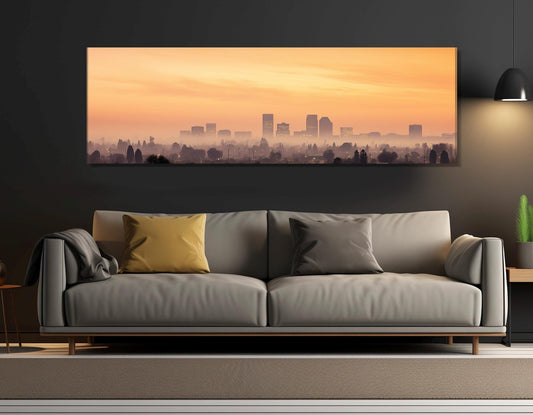Fresno Canvas Print – Abstract Fresno Skyline Painting | Framed & Ready to Hang