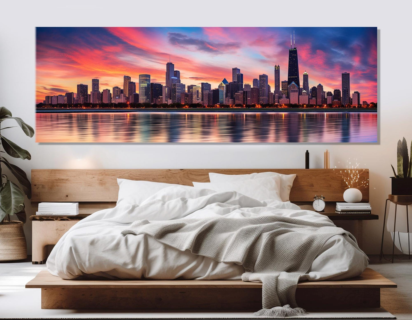Chicago Canvas Print – Multi Panel Canvas Set | Abstract Cityscape Wall Art