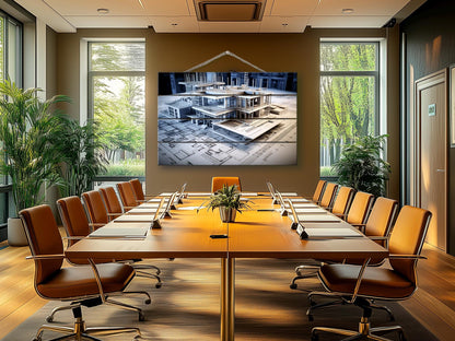 Architect Wood Print – Modern Architect Art | Natural Wood Wall Art Decor