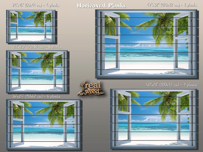 Wood Wall Art – Maldives Beach Print on Wood | Tropical Wooden Wall Decor