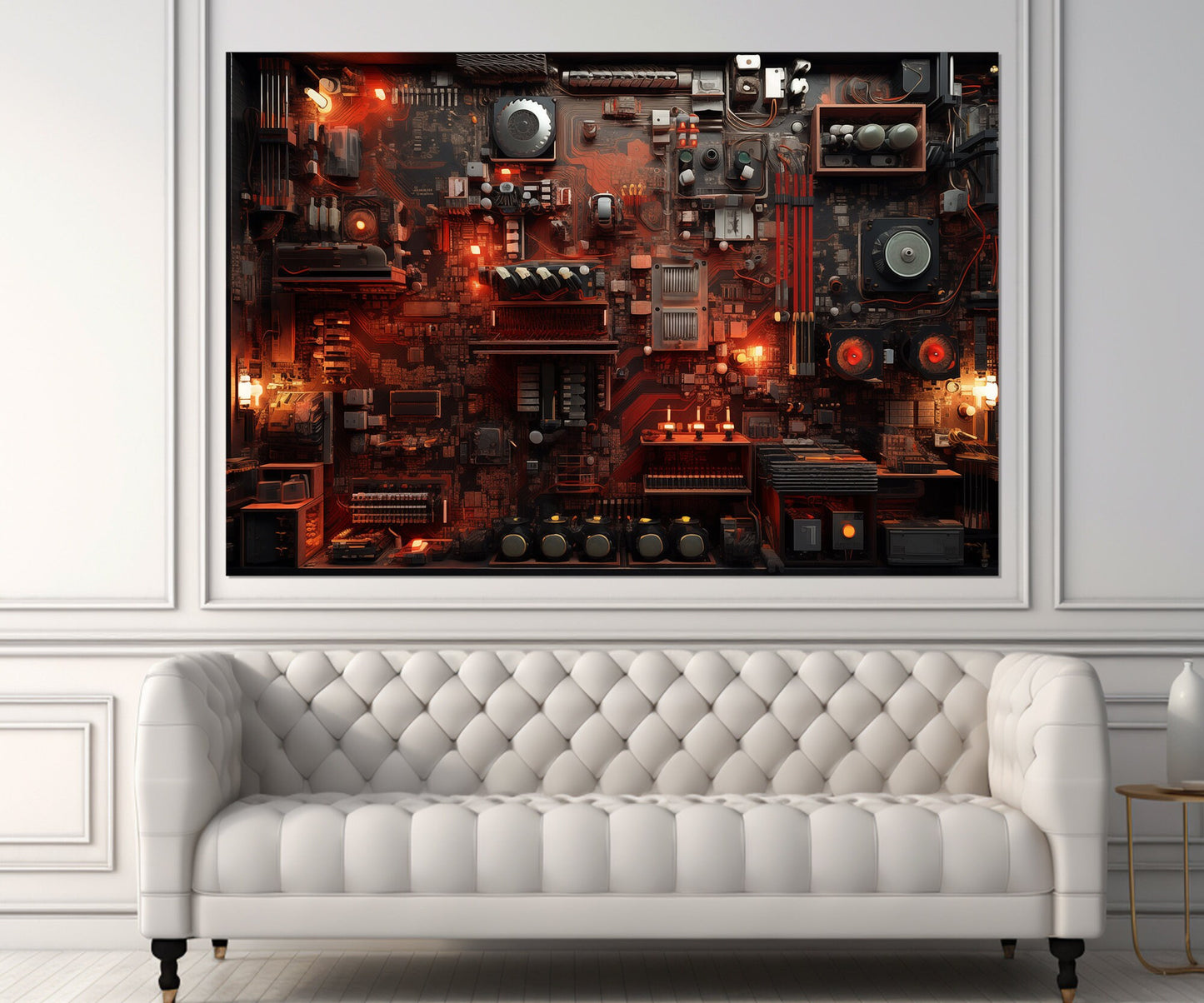 Abstract Circuit Canvas – Modern Technology Print | High Quality Cotton Canvas Wall Art
