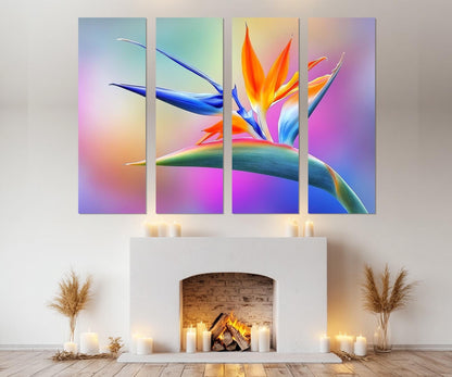 Bird of Paradise Canvas Print - Colorful Floral Wall Art | Framed & Ready to Hang