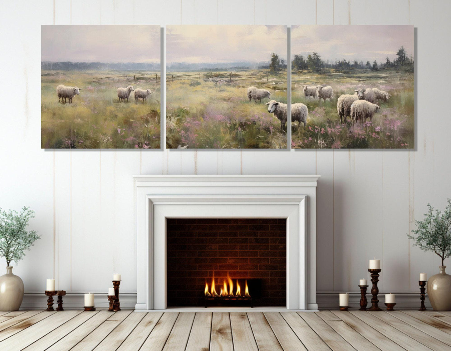 Sheep in Meadow Canvas – Anton Mauve Painting | Framed Canvas Print, Ready to Hang
