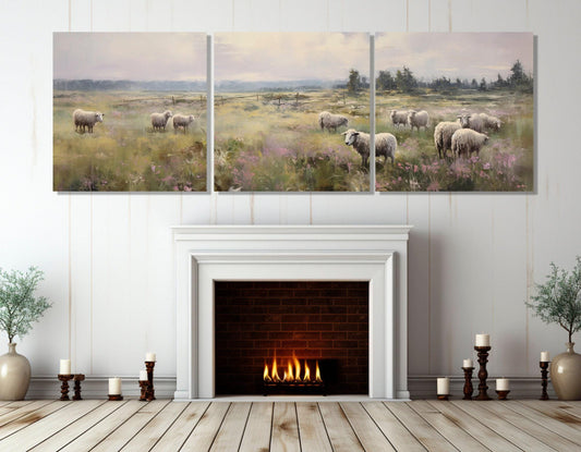 Sheep in Meadow Canvas – Anton Mauve Painting | Framed Canvas Print, Ready to Hang
