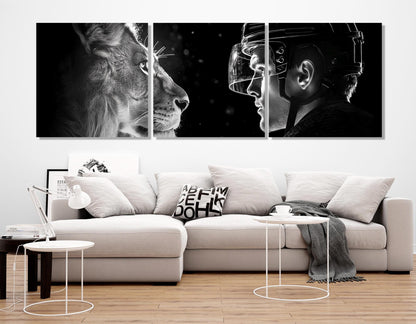 Ice Hockey Canvas Print – Framed Gallery Wrapped Cotton Canvas Wall Art