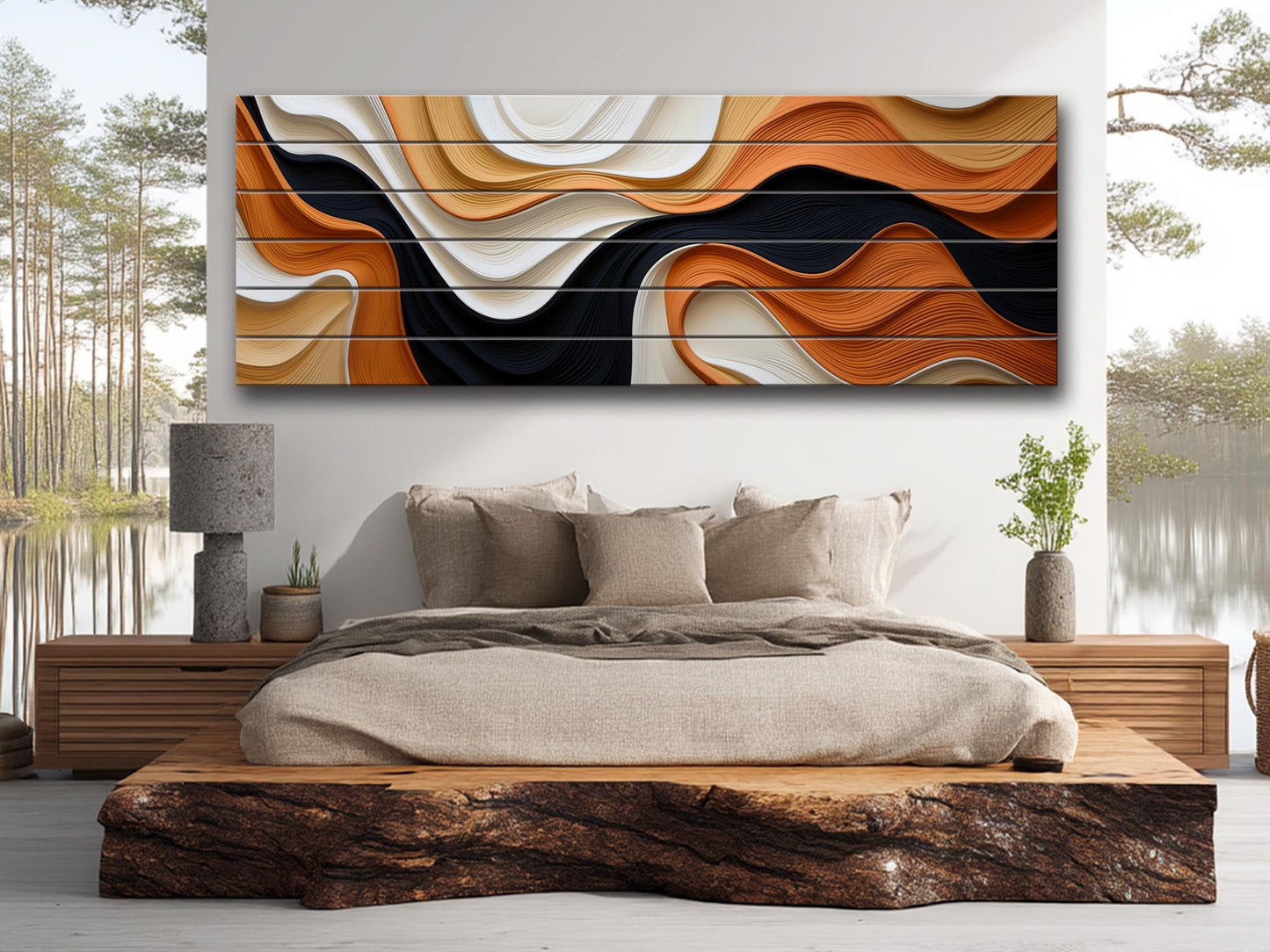 Abstract Art Print | Natural Wood Wall Art With Unique Wood Grain & Fade Resistant Colors