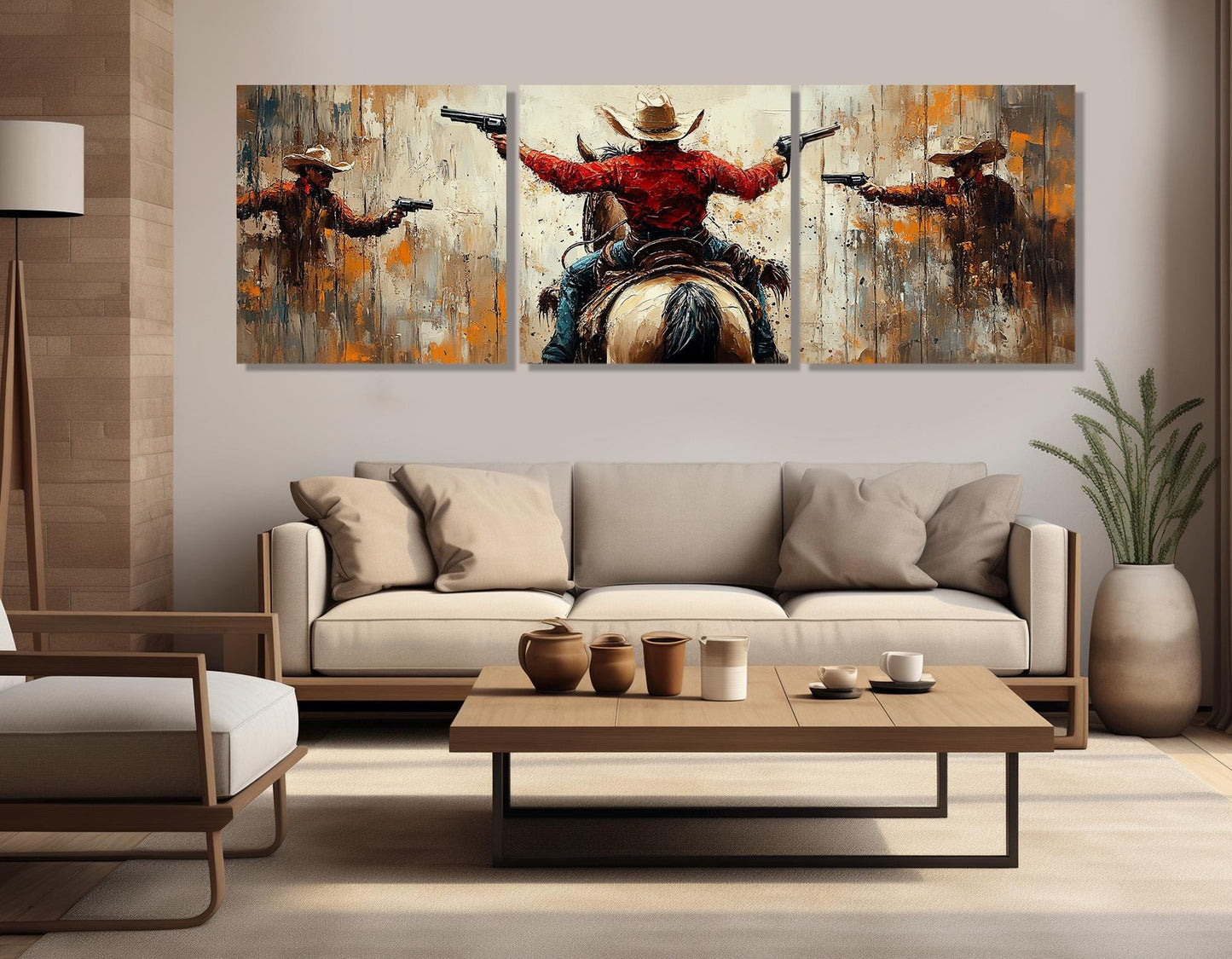 Cowboys Canvas Print - Wild West Wall Art | Framed Cowboy Print Ready to Hang