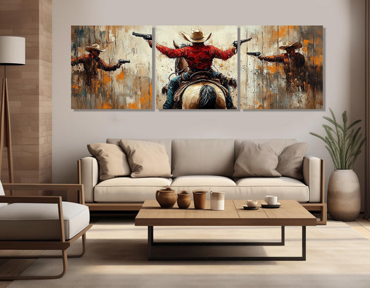 Cowboys Canvas Print - Wild West Wall Art | Framed Cowboy Print Ready to Hang