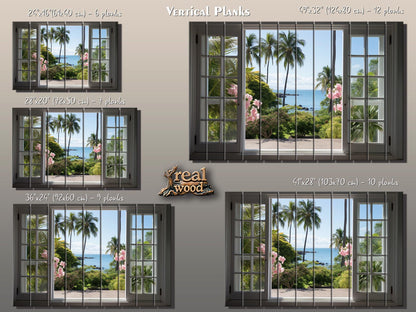 Wood Wall Art – Tropical View Print on Wood | Ready to Hang Wooden Wall Decor