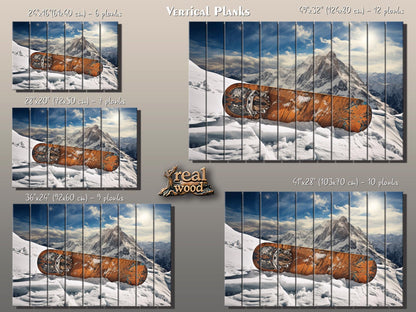 Snowboard Wall Art – Rustic Wood Wall Decor | Winter Cabin & Resort Gift